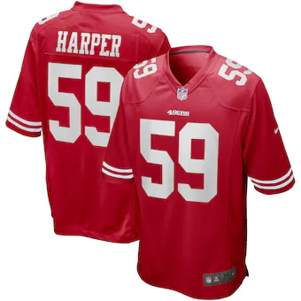 mens nike willie harper scarlet san francisco 49ers game re